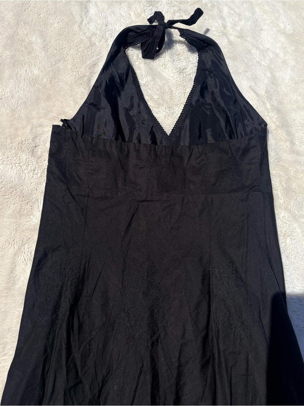J.Crew Black Embroidered Floral Dress Size 4 | Romantic Minimalism 100% Cotton - Picture 14 of 15